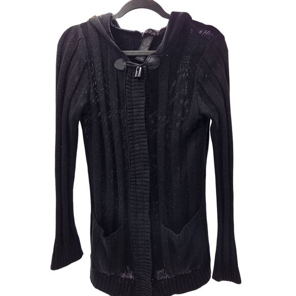 Susie Rose Cardigan Toggle Clasp Juniors size 11/13 Black - Picture 2 of 5